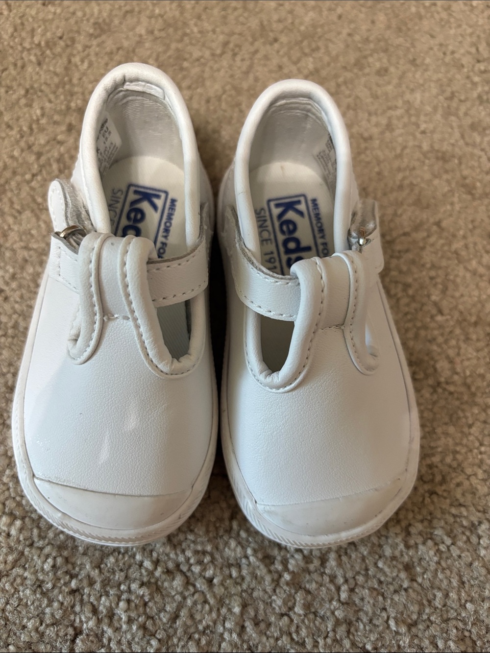 Keds Kids White Leather Mary Jane Slip-On size 3 toddlers Shoes